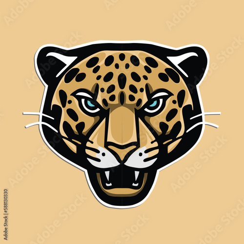 tiger head silhouette sticer