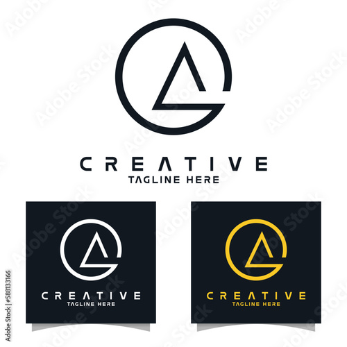 set logo design for company, business ,and brand identity