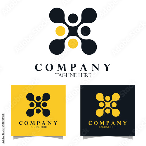 set logo design for company, business ,and brand identity