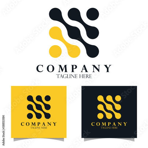 set logo design for company, business ,and brand identity