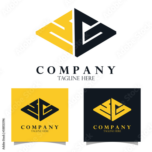 set logo design for company, business ,and brand identity