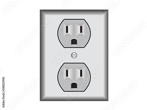 electrical outlet isolated , power socket
