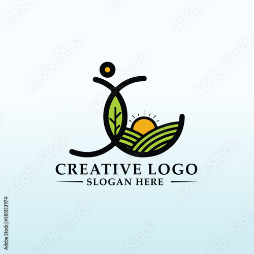 large agricultural basil growers logo design