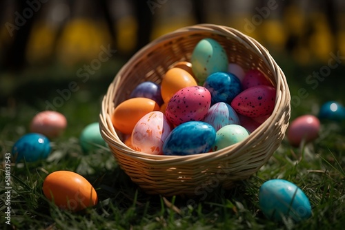Painted Easter eggs - Generative AI