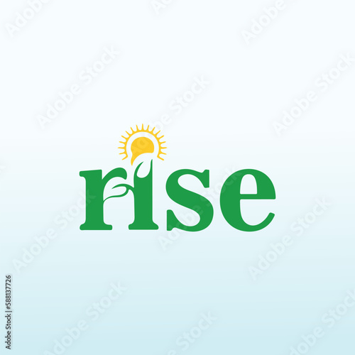 Rise nature vector logo design