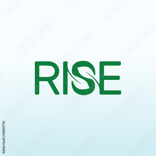 Rise nature vector logo design
