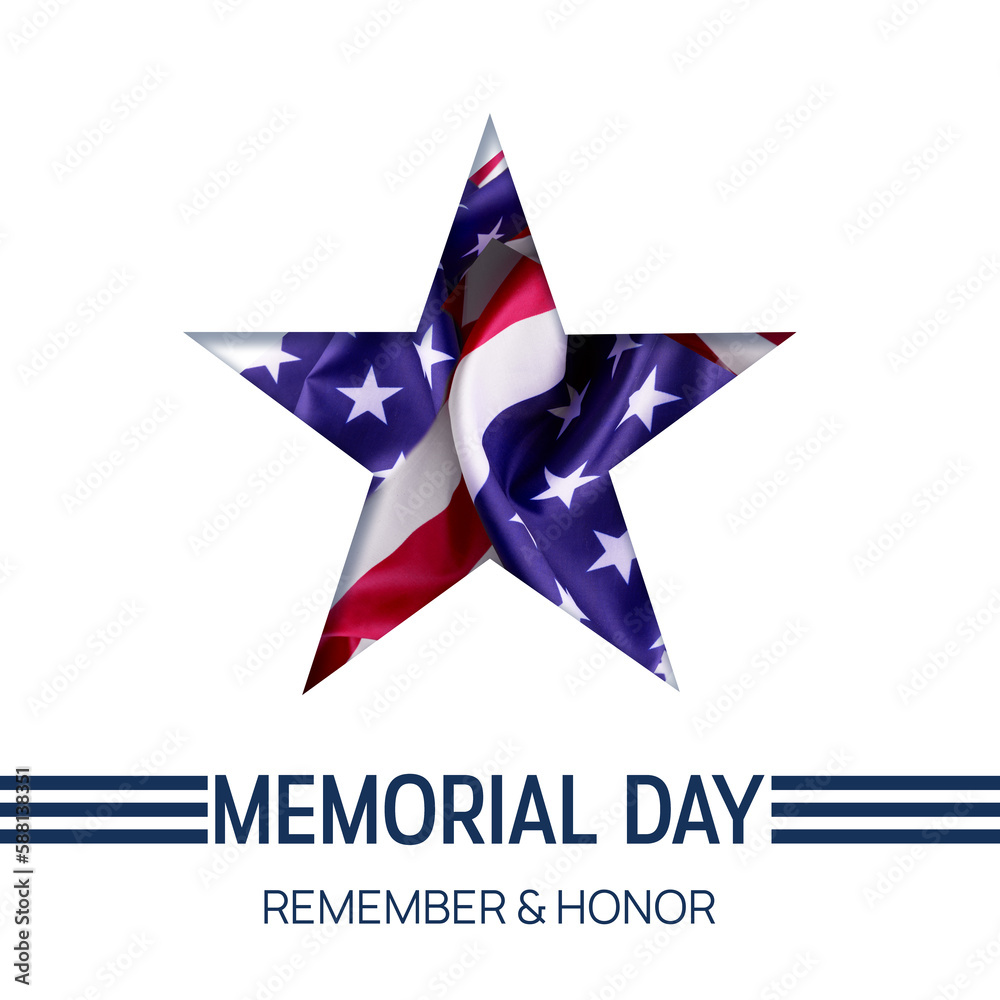 Memorial Day Banner Template with the official flag of the United States of America against a white background. Thanks to all who served. Memorial Day Banner Template with the official flag of the United States of America against a white background. Thanks to all who served.