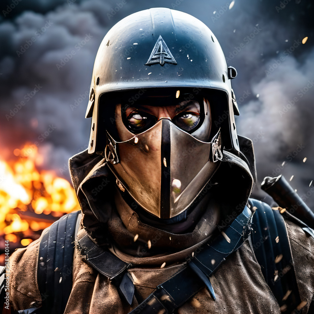 portrait of a soldier wearing a helmet portrait of a soldier wearing a helmet