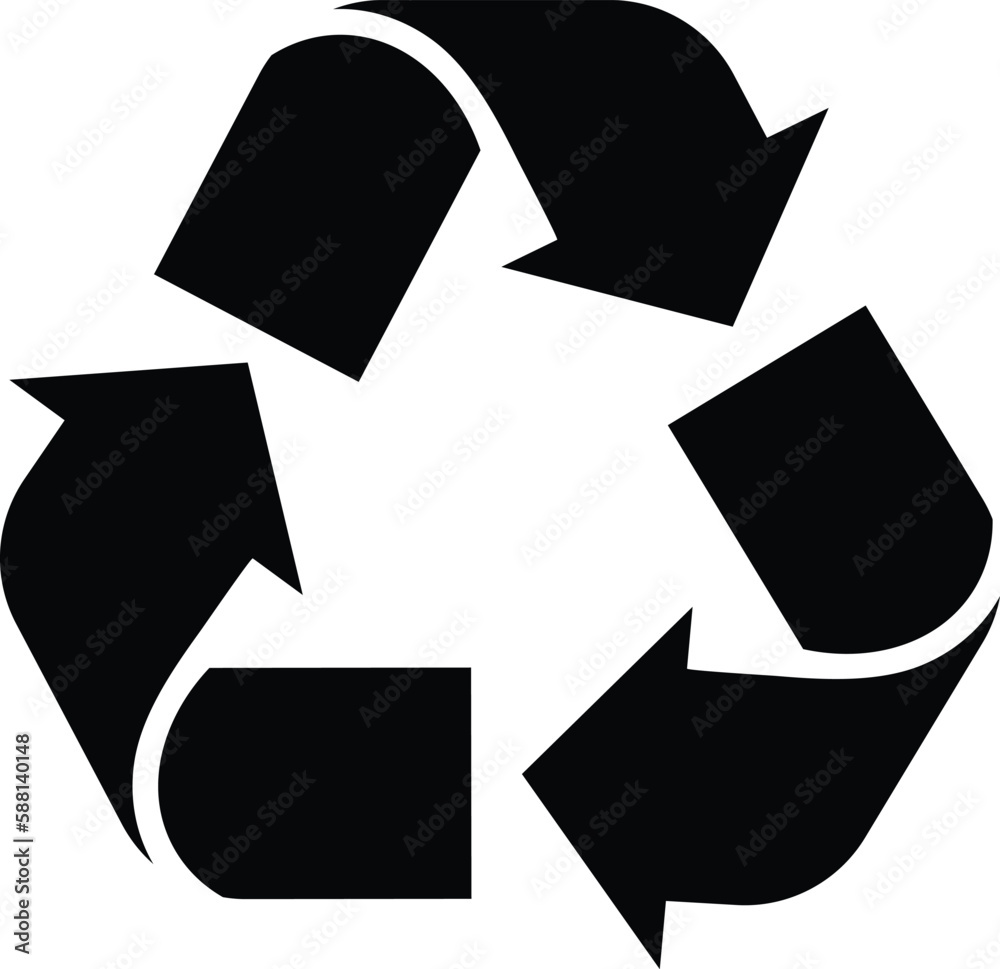 Recycle symbol vector illustration environment cycle icon. Recycle symbol vector illustration environment cycle icon.
