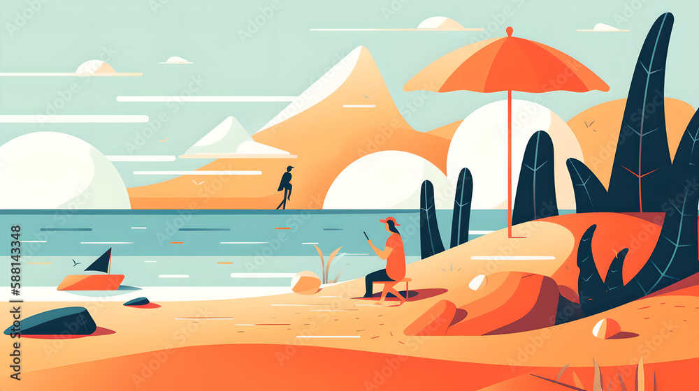 Illustrating the Fun, Adventure, and Relaxation of Summer in Vivid Colors
