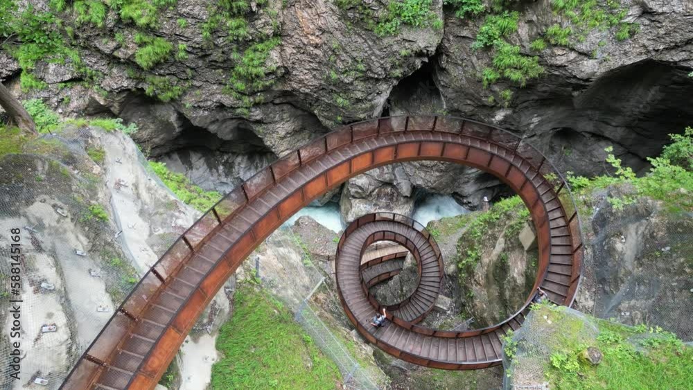 Liechtenstein gorge Liechtensteinklamm with staircase called Helix in Salzburgerland, Austria Liechtenstein gorge Liechtensteinklamm with staircase called Helix in Salzburgerland, Austria