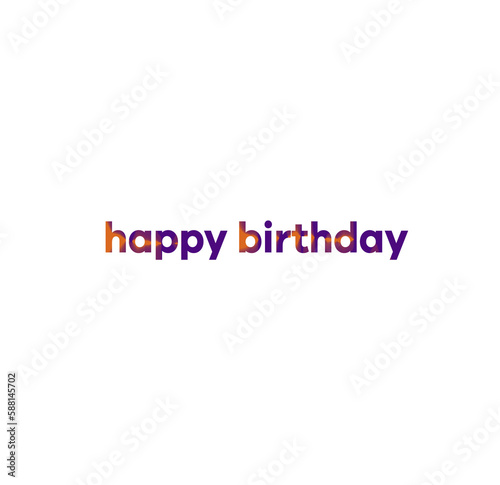 Happy Birthday text design png