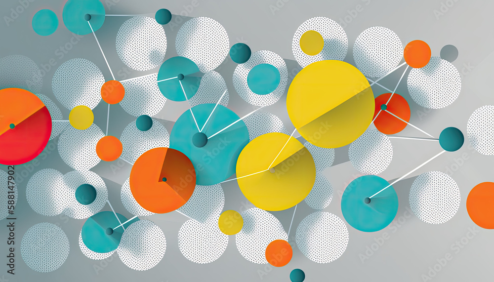 Plexus Circles: A Vibrant and Dynamic Abstract Geometric Background