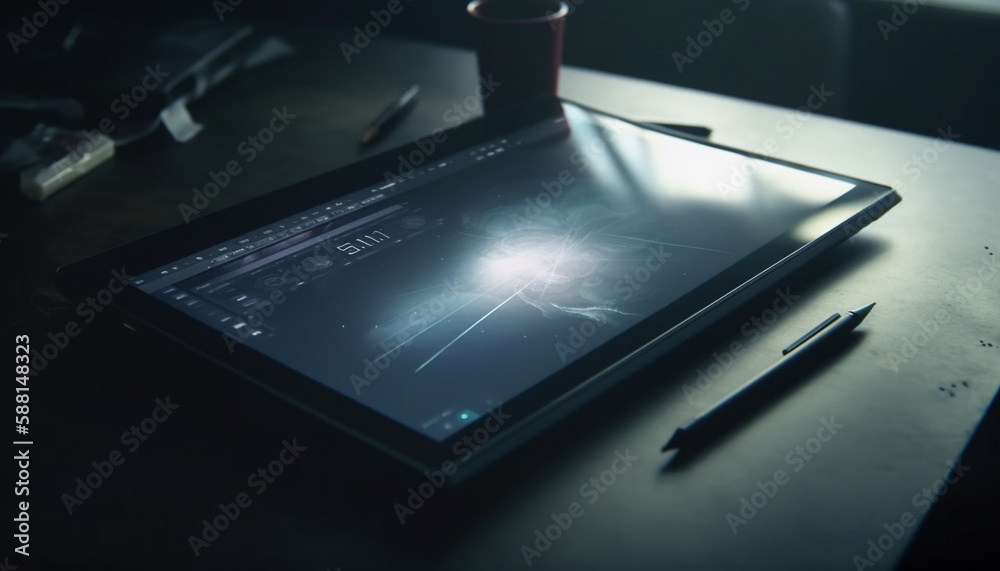 Modern technology illuminates dark laboratory for design innovation generated by AI Modern technology illuminates dark laboratory for design innovation generated by AI