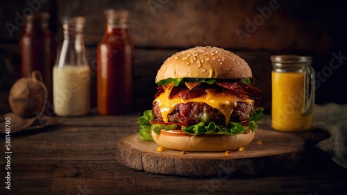 delicious homemade burguer