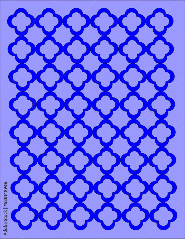 Fototapeta premium pattern with blue flowers