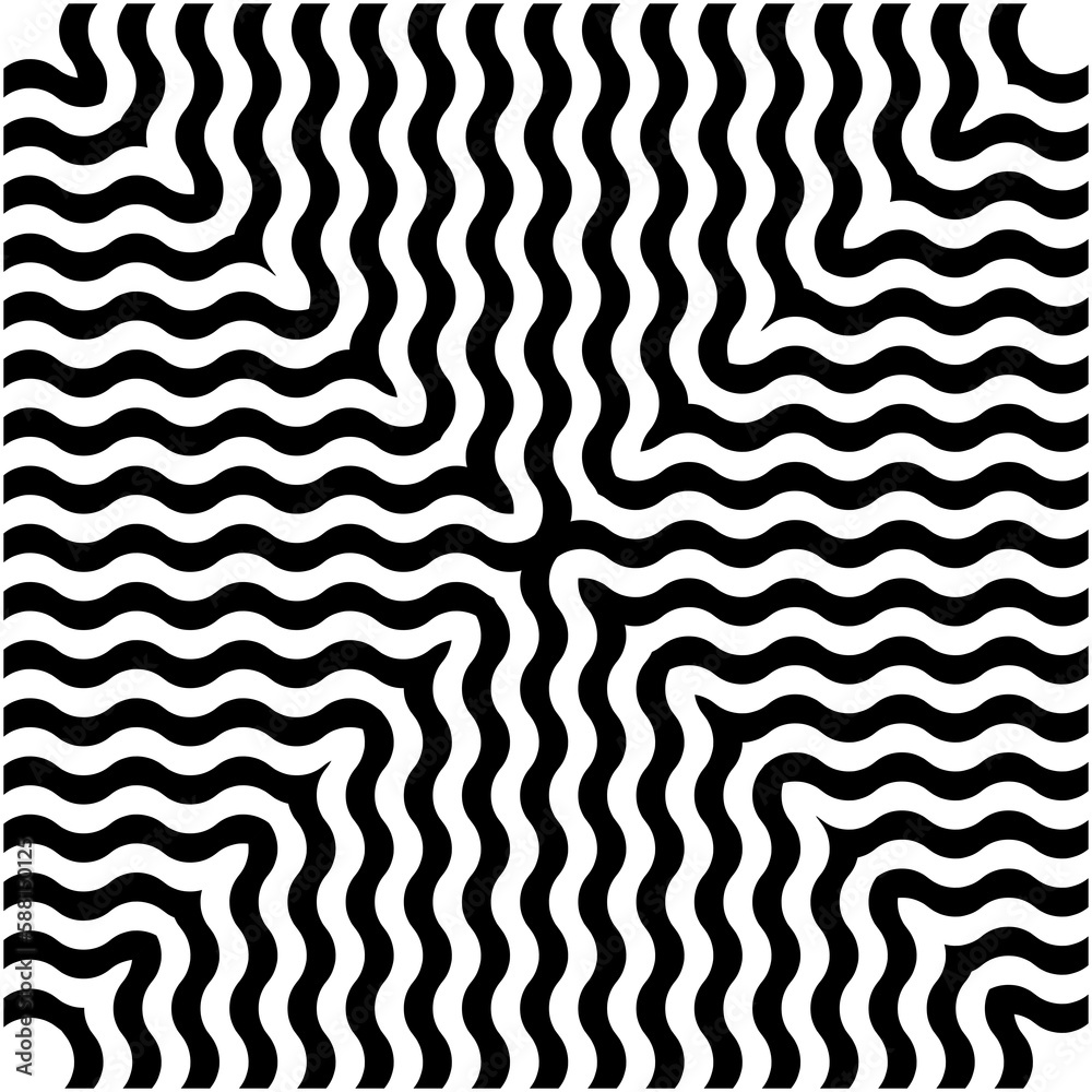 Nirmana style symmetrical curved line pattern. Nirmana style symmetrical curved line pattern.
