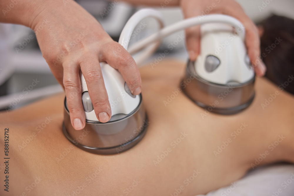 Lymphatic drainage, professional equipment, LPG massage. In clinic, vacuum body  massage, problems areas slimming, suitable equipment for body care  professional, lpg massage procedure, anti-cellulite Stock Photo | Adobe  Stock