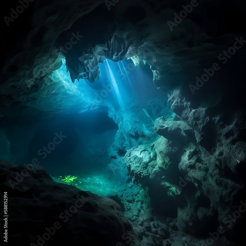 view of a underwater cave