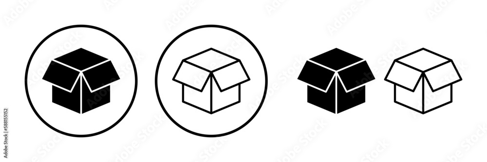 Box icon vector. Box sign. delivery package. parcel box. Box icon vector. Box sign. delivery package. parcel box.