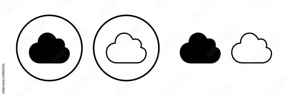 Cloud icon vector. cloud data. cloud services Cloud icon vector. cloud data. cloud services
