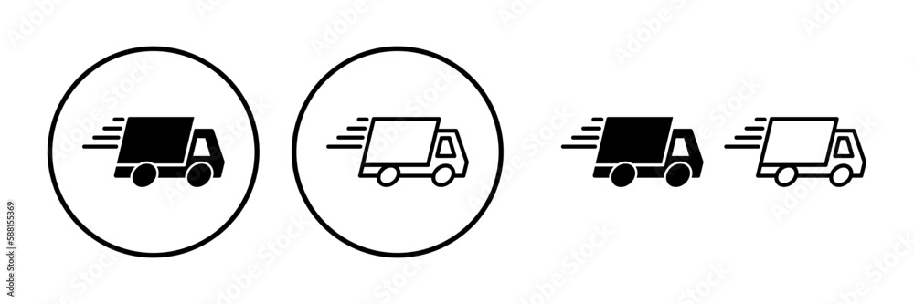 Delivery icon vector. Shipping fast delivery icon Delivery icon vector. Shipping fast delivery icon