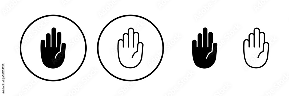 Hand icon vector. hand symbols. palm Hand icon vector. hand symbols. palm