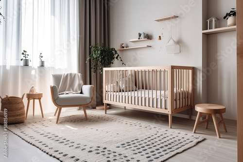 cozy and stylish baby s room with all the essentials. Generative AI