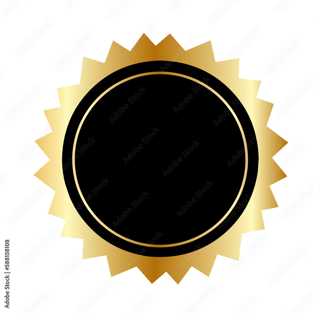 Golden badge, golden circle