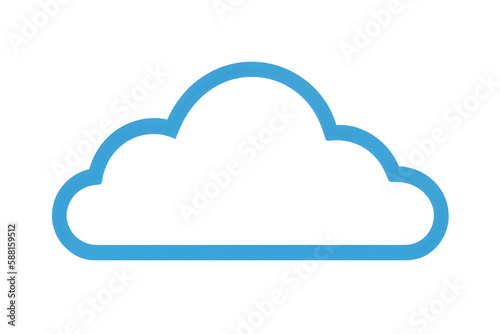 Lind blue cloud computing icon transparent background PNG 
 photo