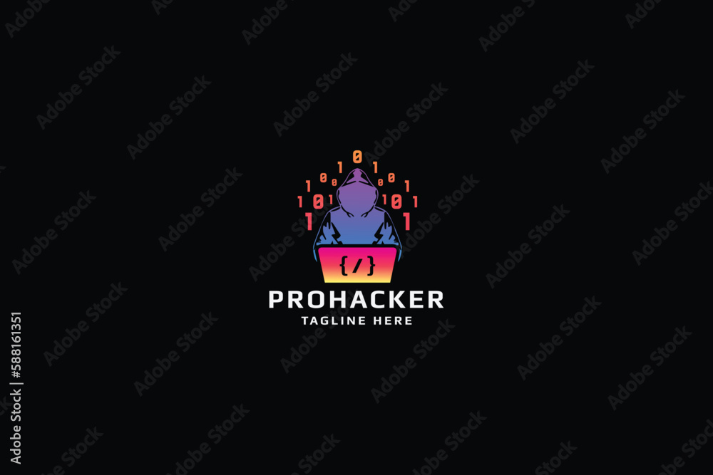 Professional Hacker Pro Logo Template
