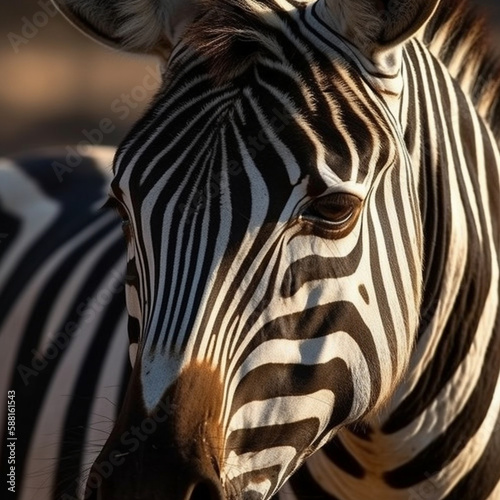 close up of zebra