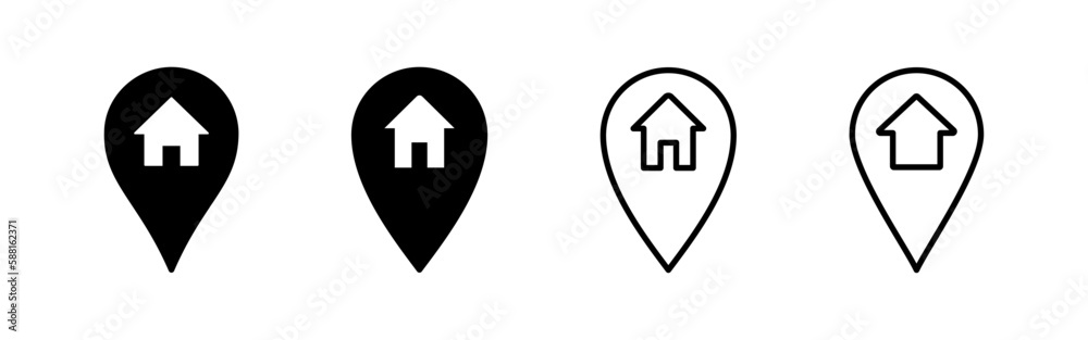 Address icon vector for web and mobile app. home location sign and symbol. pinpoint Address icon vector for web and mobile app. home location sign and symbol. pinpoint