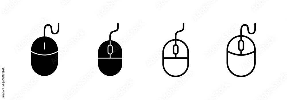 Mouse icon vector for web and mobile app. click sign and symbol. pointer icon vector. Mouse icon vector for web and mobile app. click sign and symbol. pointer icon vector.