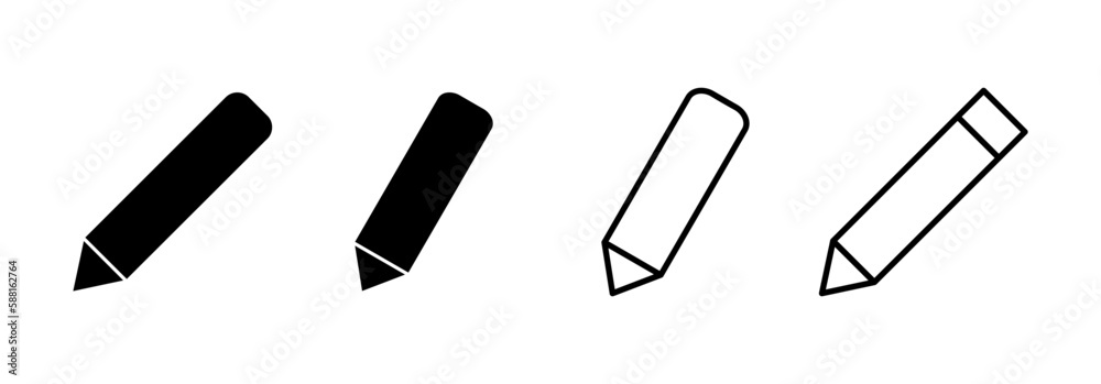 Pencil icon vector for web and mobile app. pen sign and symbol. edit icon vector Pencil icon vector for web and mobile app. pen sign and symbol. edit icon vector