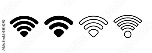 Wifi icon vector for web and mobile app. signal sign and symbol. Wireless icon