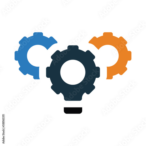 gear, setting, management, gear setting icon