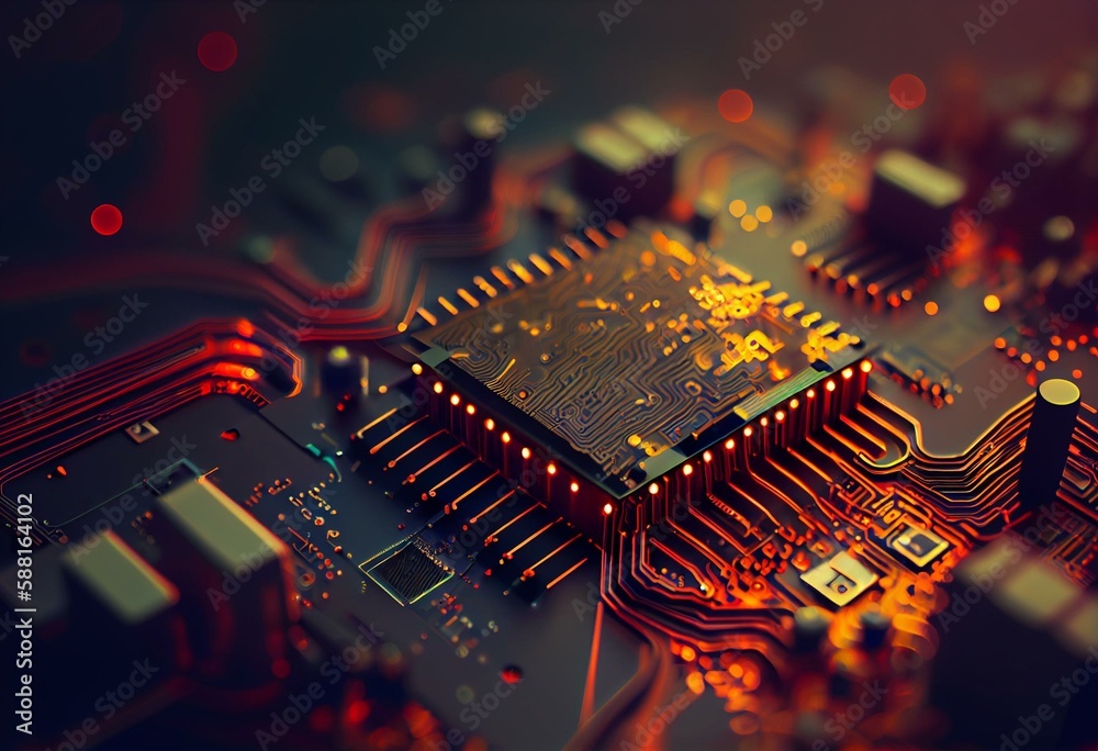 Microtech Background Abstract tech background made of printed circuit board. Depth of field ...