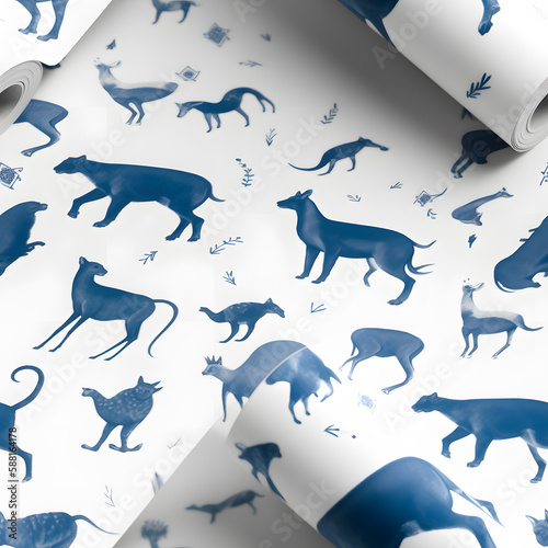 Seamless animal pattern. Tile texture. Simple seamless pattern for fabric, textile, gift wrap, and wallpaper.