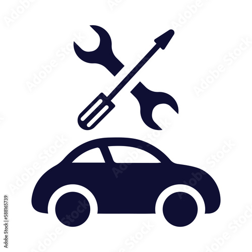 wrench, screwdriver, car, auto, repair, auto car repair icon