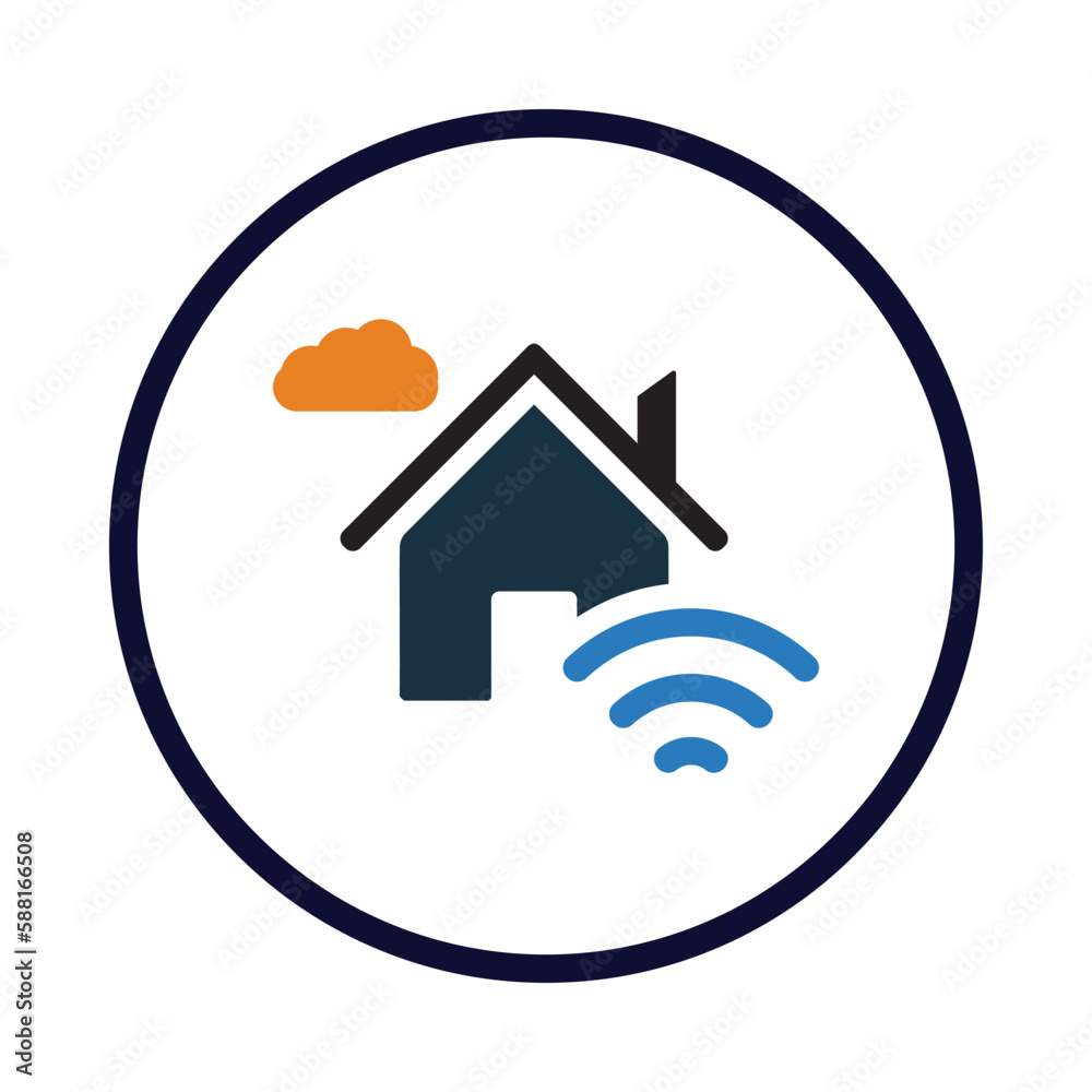 home, house, cloud, wifi, home cloud technology icon home, house, cloud, wifi, home cloud technology icon