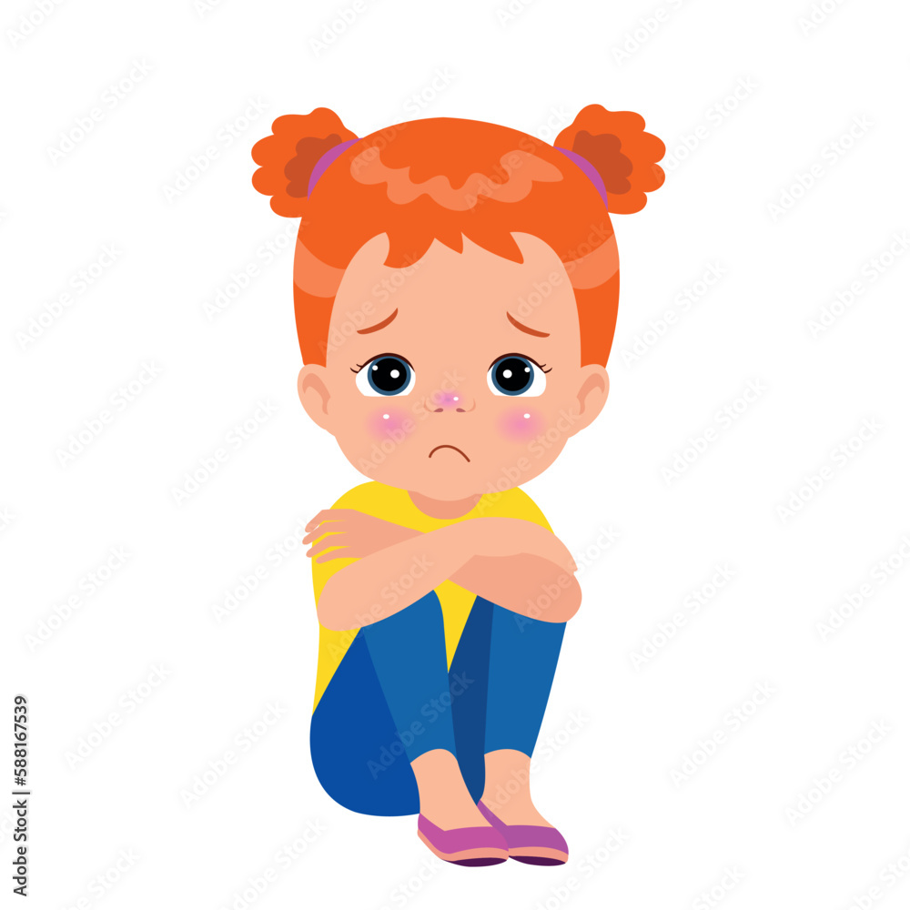unhappy boy sitting with hands on knees unhappy boy sitting with hands on knees
