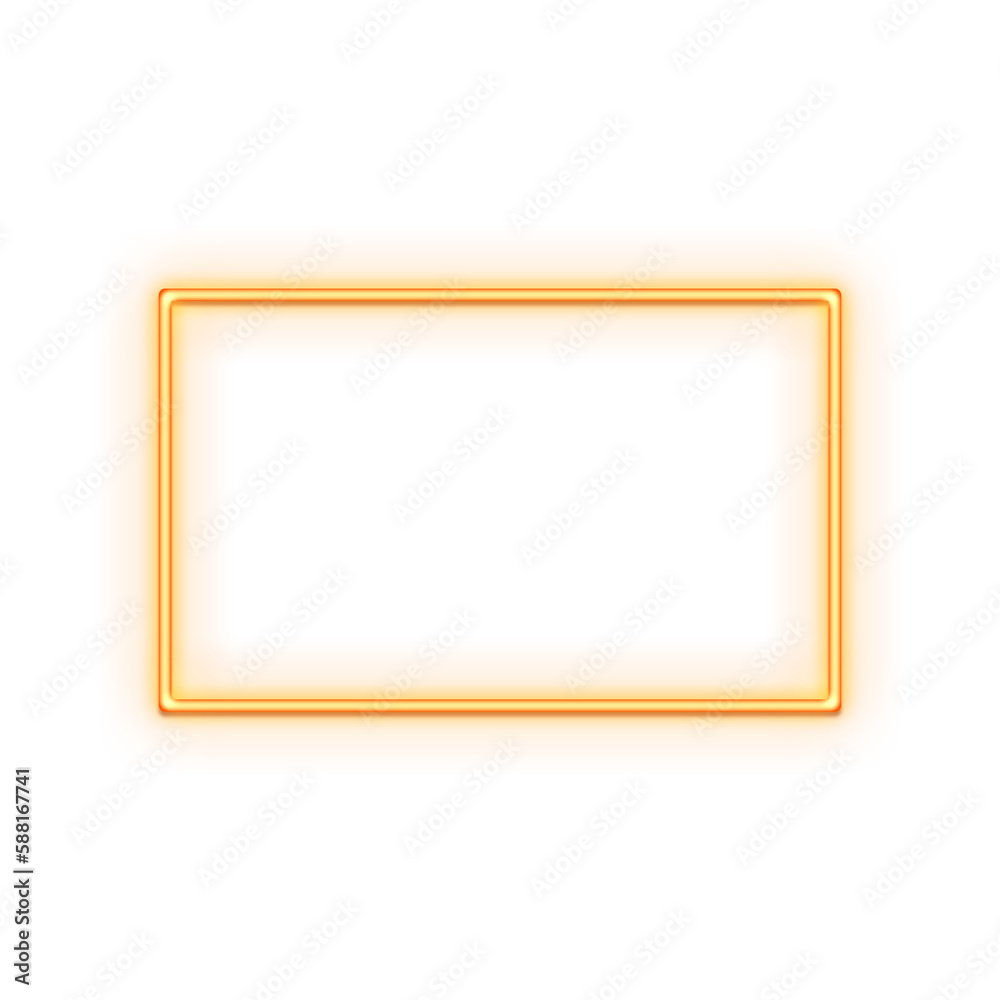 Orange Geometric Neon Frame Orange Geometric Neon Frame