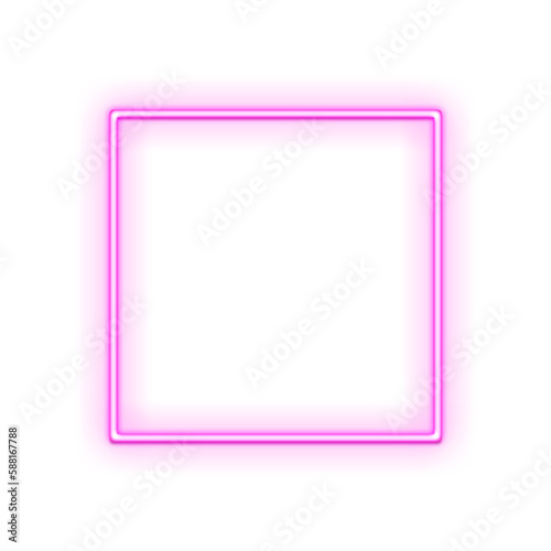 Pink Geometric Neon Frame