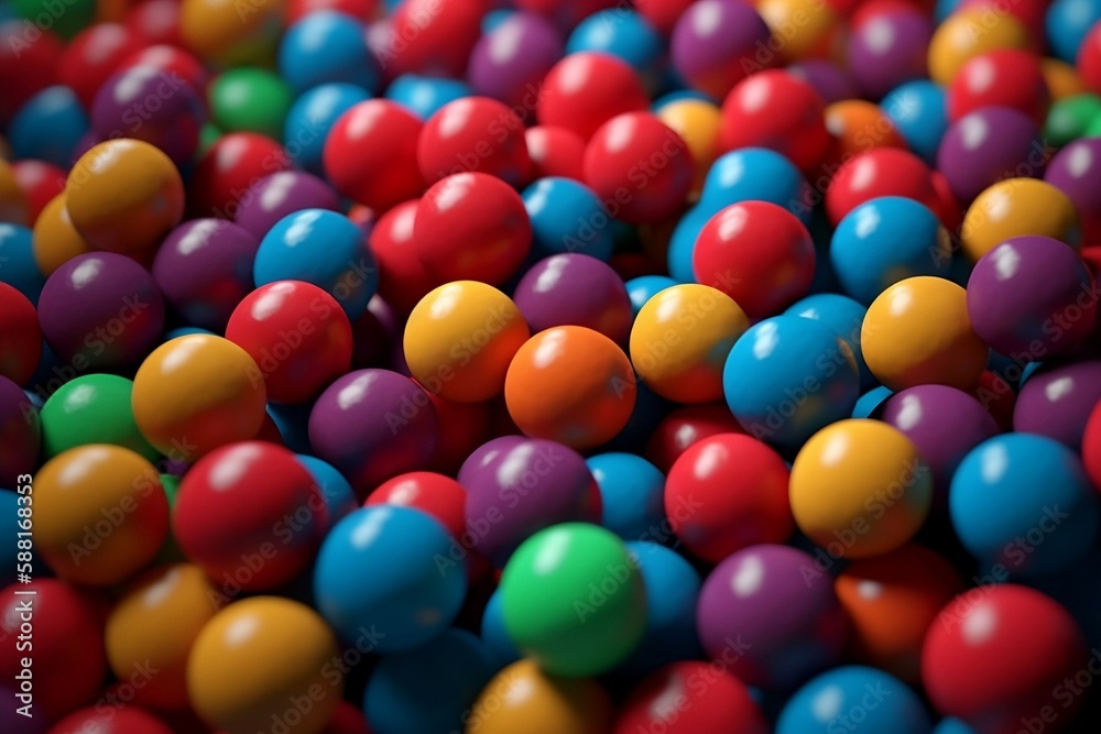 Colorful candy background, gumballs, generative ai Colorful candy background, gumballs, generative ai