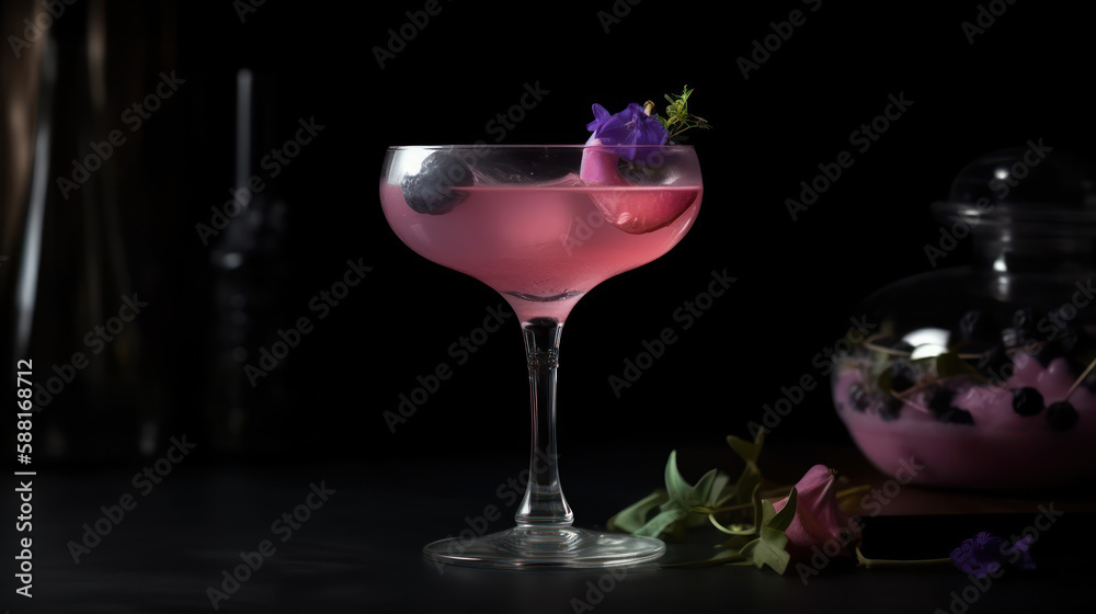 Enchanting Elixir: An Exclusive and Elegant Girly Cocktail, Generative AI