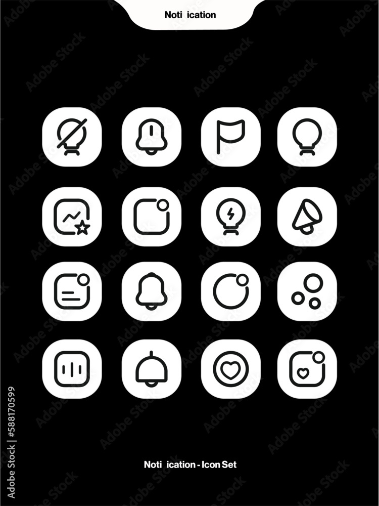 Notification Icon Set Notification Icon Set