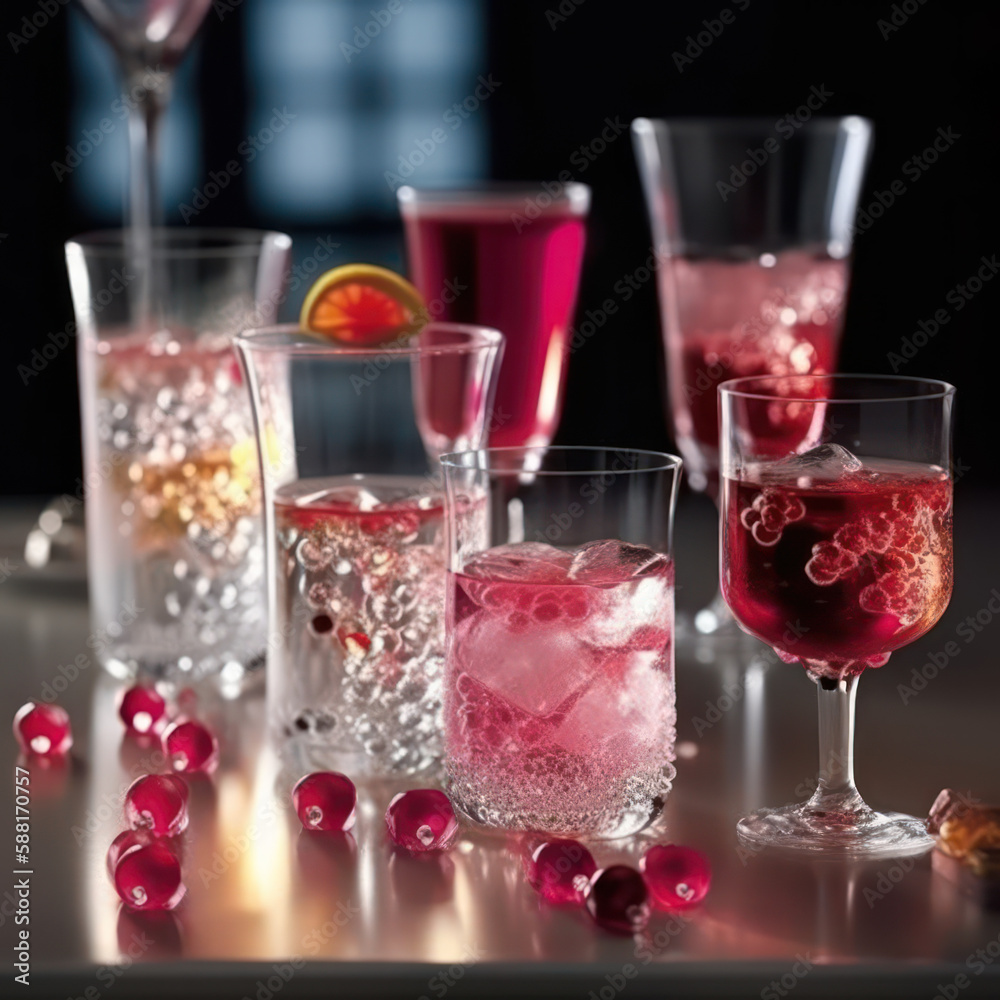 Chic Libations: A Collection of Exclusive and Elegant Girly Drinks, Generative AI Chic Libations: A Collection of Exclusive and Elegant Girly Drinks, Generative AI