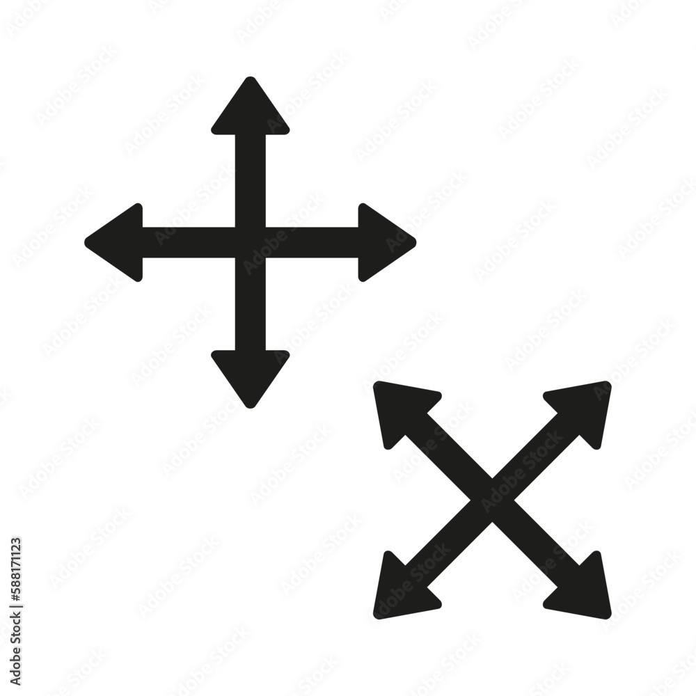 Black crosses made of arrows. Abstract black wireframe. Vector illustration. Black crosses made of arrows. Abstract black wireframe. Vector illustration.