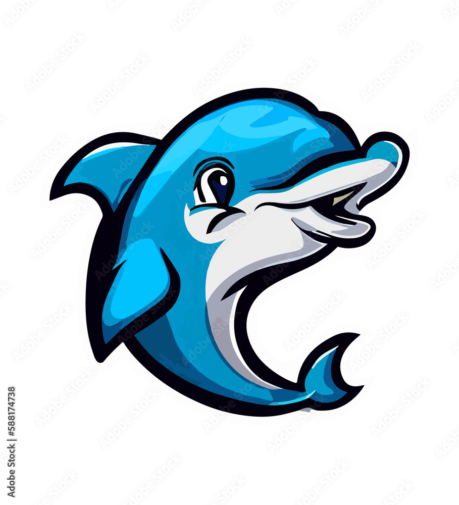 Naklejka premium dolphin jumping out